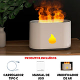 Umidificador de Ar Difusor de Aromas com Chama Colorida ®FireRelax