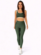 Kit Fitness Feminino 3 Peças – Top + Legging + Short Modelador (QUEIMA DE ESTOQUE)