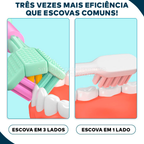 Super Escova de Dente com 3 Lados Estéreos e Raspador Lingual - ®SmileGold (Limpeza 100% Profunda)
