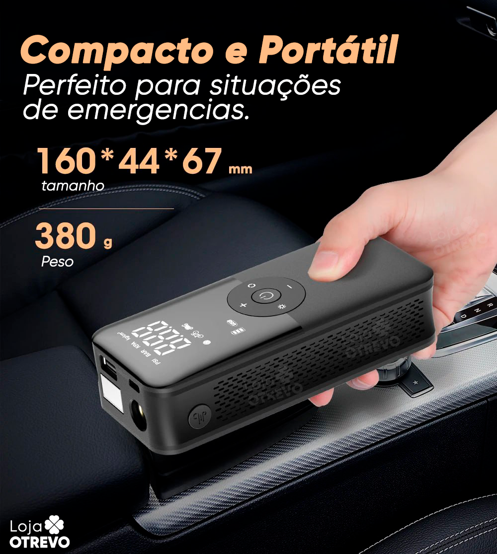 Compressor De Ar Digital Portátil (Calibrador de Pneus) DigiRoda®