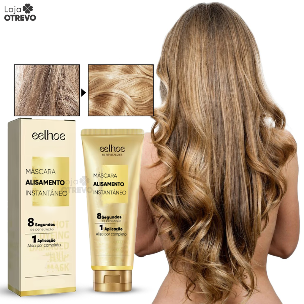 Máscara de Alisamento instantâneo Colágeno Puro & Keratina Pura - GoldMask® (g)