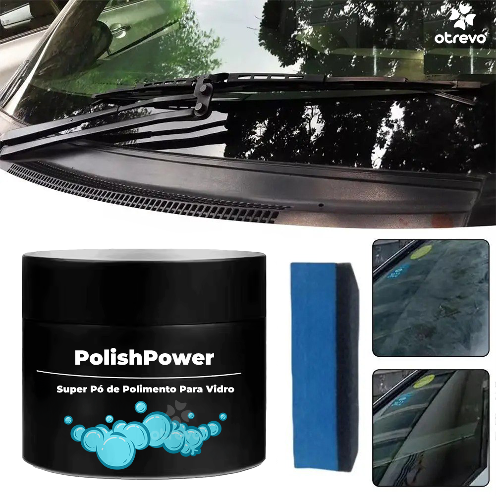 PolishPower - Super Pó de Polimento Para Vidro + Brinde Exclusivo