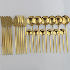 Jogo de Talheres Inox 24 Peças - ®PremiumGold