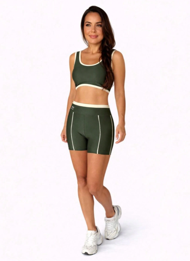 Kit Fitness Feminino 3 Peças – Top + Legging + Short Modelador (QUEIMA DE ESTOQUE)