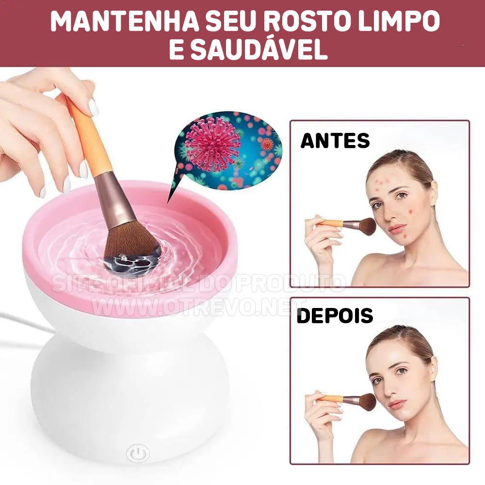 Limpador Eletrico de Pincéis Instantaneo - CleanMake® (LANÇAMENTO 2023)
