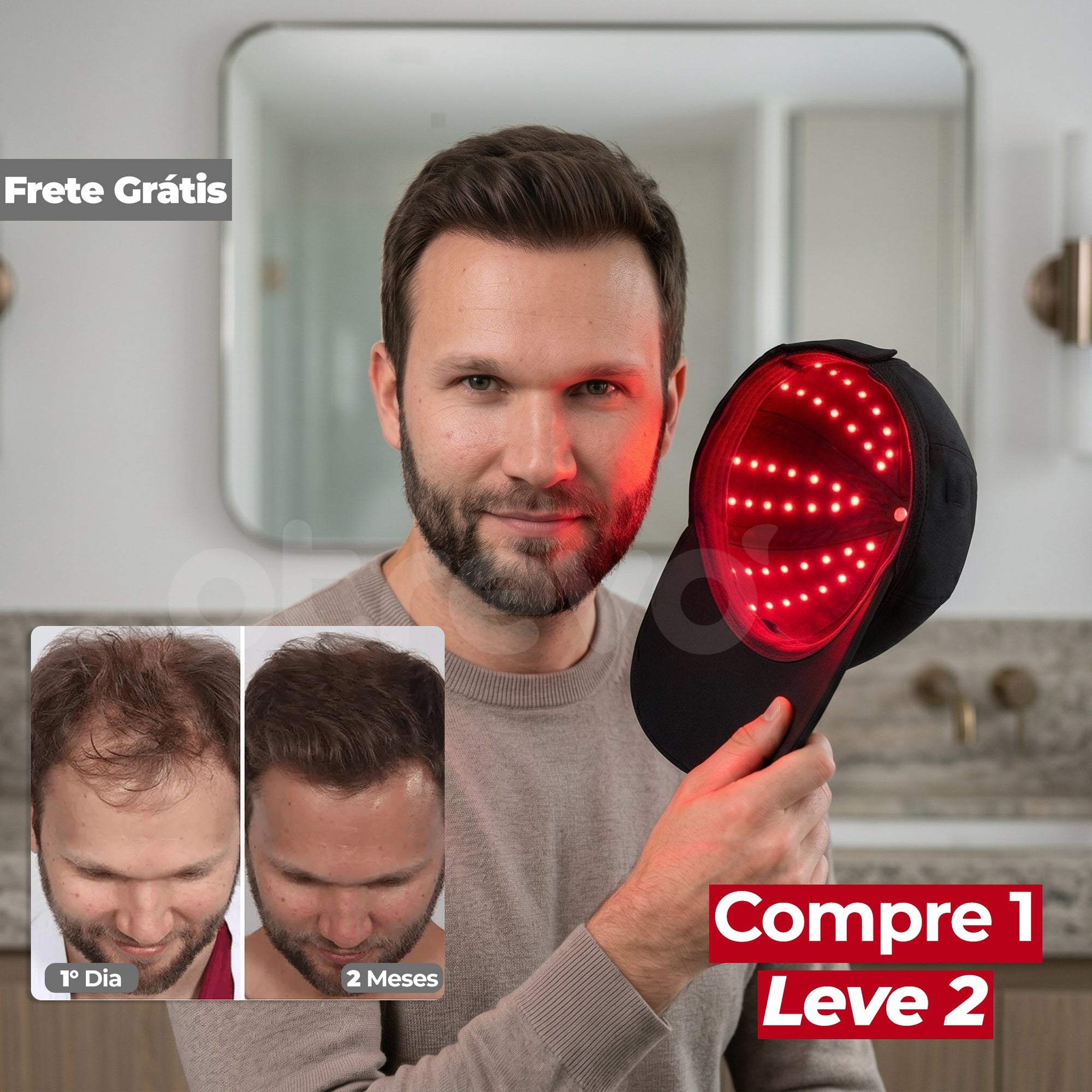 HairLux™ Pro - Tecnologia LED para Crescimento Capilar