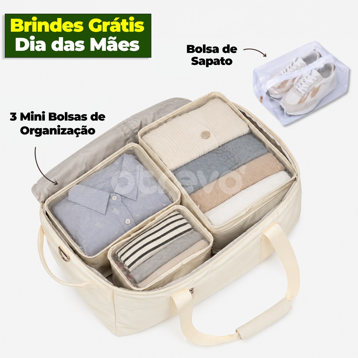 SmartTravel™ Bag 3 em 1 – Bolsa Inteligente com Rodinhas e Vácuo