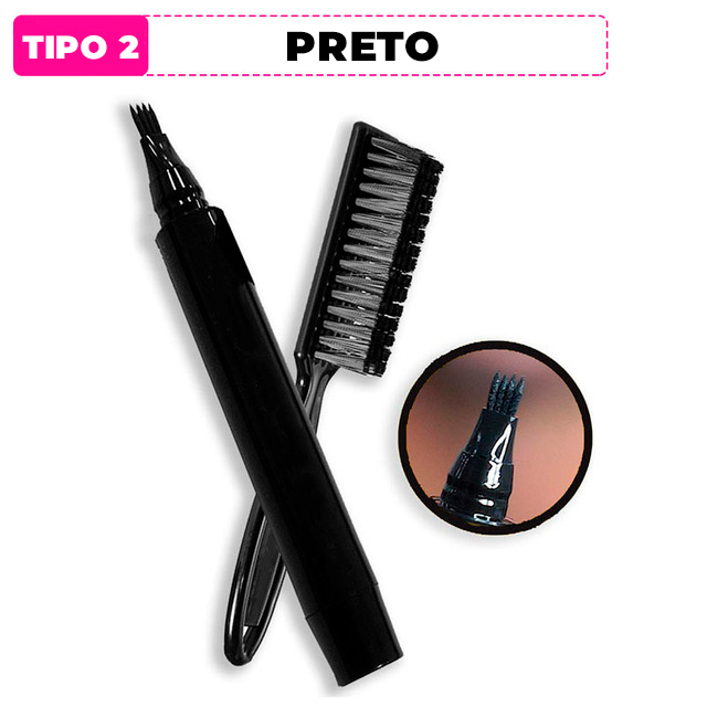 Caneta Fio a Fio Para Preenchimento de Barba e Sobrancelha - ®Penmax