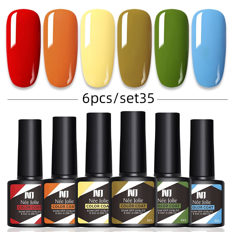 Kit Poligel Com 6 Cores Cada Set - LuxGel Née