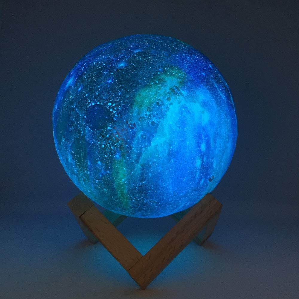 Luminária 3D de Lua Cheia Com 16 Cores - ®SmartMoon