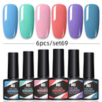 Kit Poligel Com 6 Cores Cada Set - LuxGel Née