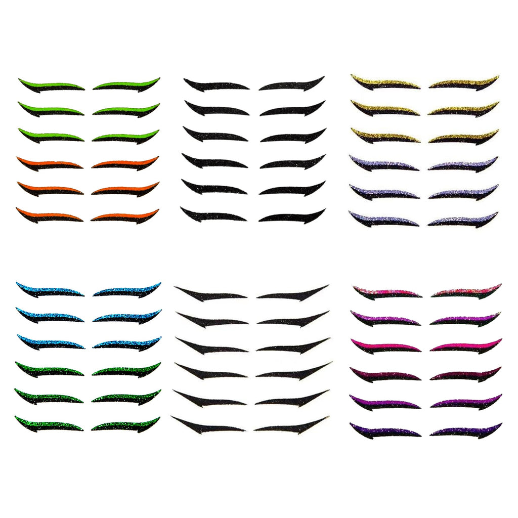 Adesivos de Delineador Reutilizáveis (6 PARES)