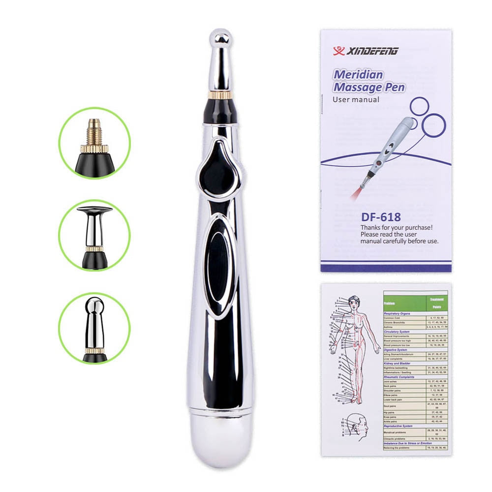 Caneta Eletrônica de Acupuntura Para Massagem Terapêutica - TechMax