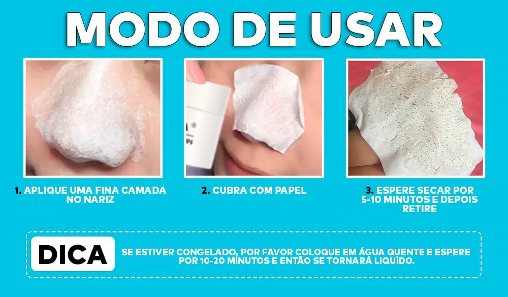 Removedor de Cravos Lanbena + 60 Adesivos Aplicadores (Brinde) 2 em 1